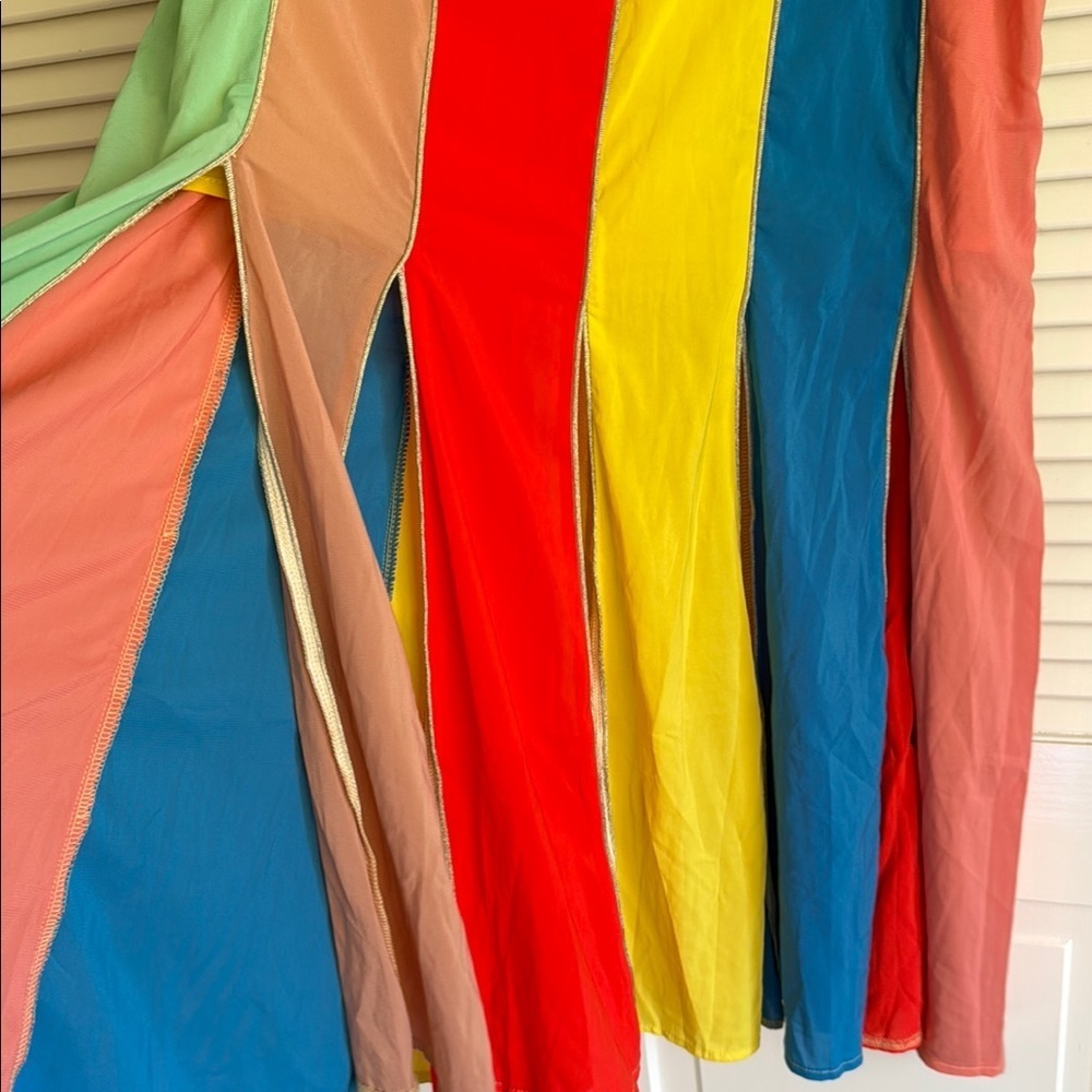 Amazing skirt with front panels cut for movement and flair.  Lined - Picture 3 of 8